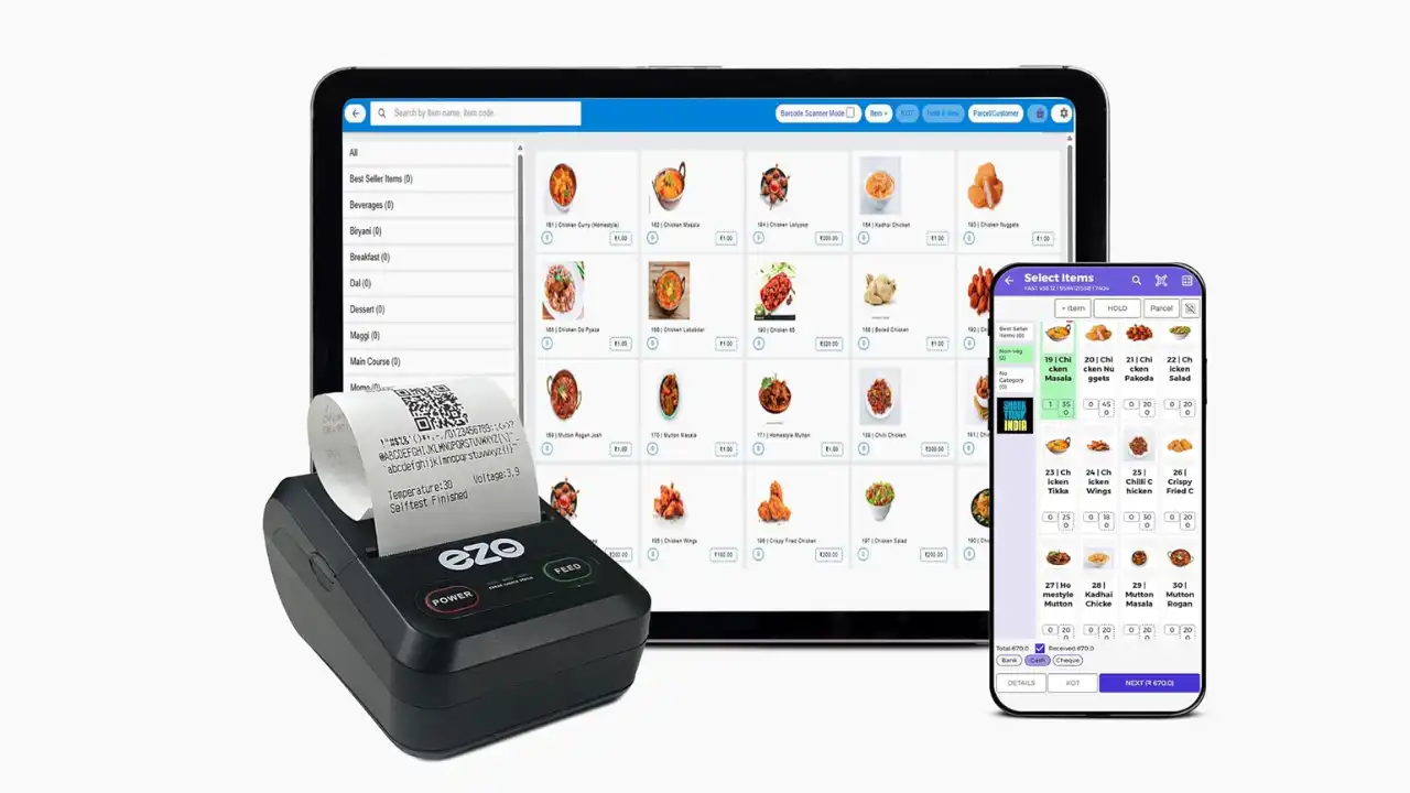 EZO 58mm Direct Thermal Billing Machine
